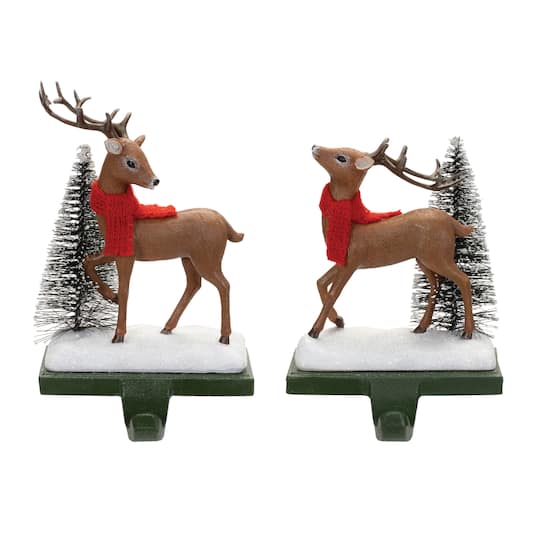 Melrose 5" Woodland Deer Stocking Holders Set